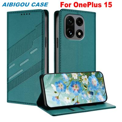 For OnePlus 15 Luxury Leather Case Retro Skin Wallet Book Flip Magnet AUTO Closed Full Cover For OnePlus 15 1+15 Phone Bags