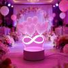 1pc USB 3D Creative Love LED Night Light Christmas Decoration Home Bedroom Birthday Decoration Wedding Gifts
