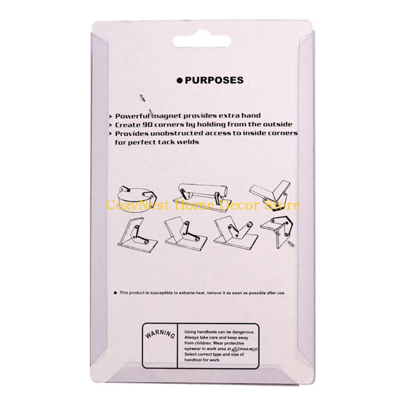 92MF Mini Welding Positioner Locator Welding Holder Hand Tools Magnet Corner Clamp Tool 60/90/120°Degree
