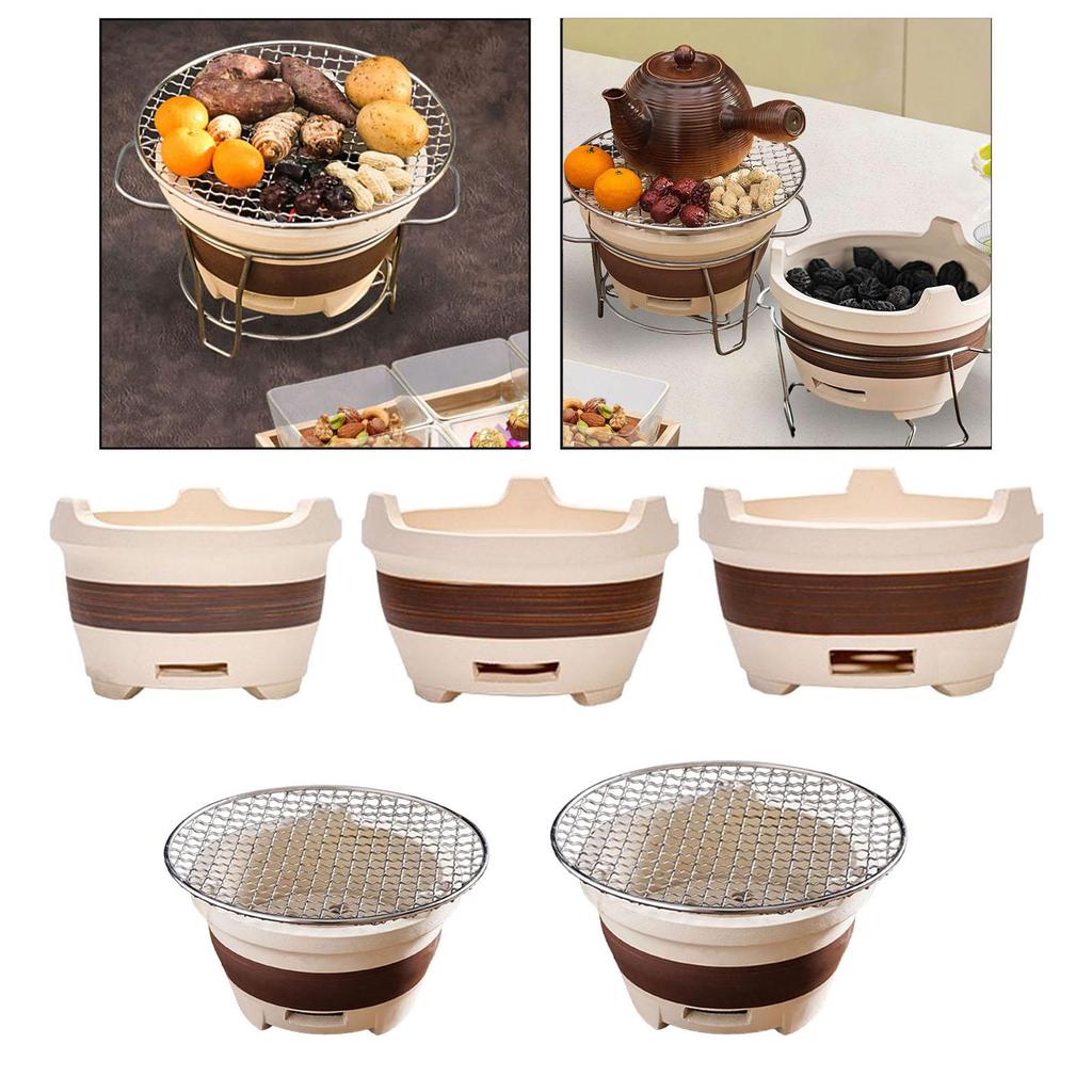 Charcoal Stove Japanese Grill Multipurpose Portable Barbecue Outdoor Camping for Garden Patio