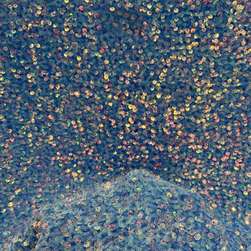 Barevná lesklá flitrová látka Olejově lesklá tylová látka Materiál na svatební šaty Různé styly Domácí flitrová látka Ozdoba oblečení