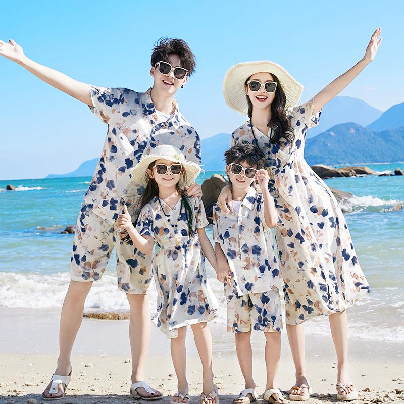New Spring/Summer Bohemian Beach Dress for Parent-Child Seaside Vacation Photos