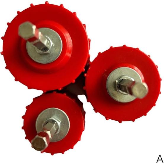 9 Piece Set 1/2" 3/4" 1" Copper Pipe Cleaner for Power Drill, 1/2" 3/4" 1" Tube Cleaning Brush, Cleans Copper / Bronze / Brass Pipes and Tubes for