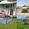 Caravan Windproof Fixing Strap Kit For Sunshade Canopy For Thule Awning Storm Hold Down Side Straps Canopy Securing Hooks Set
