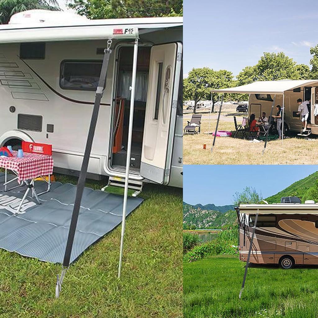 Caravan Windproof Fixing Strap Kit For Sunshade Canopy For Thule Awning Storm Hold Down Side Straps Canopy Securing Hooks Set