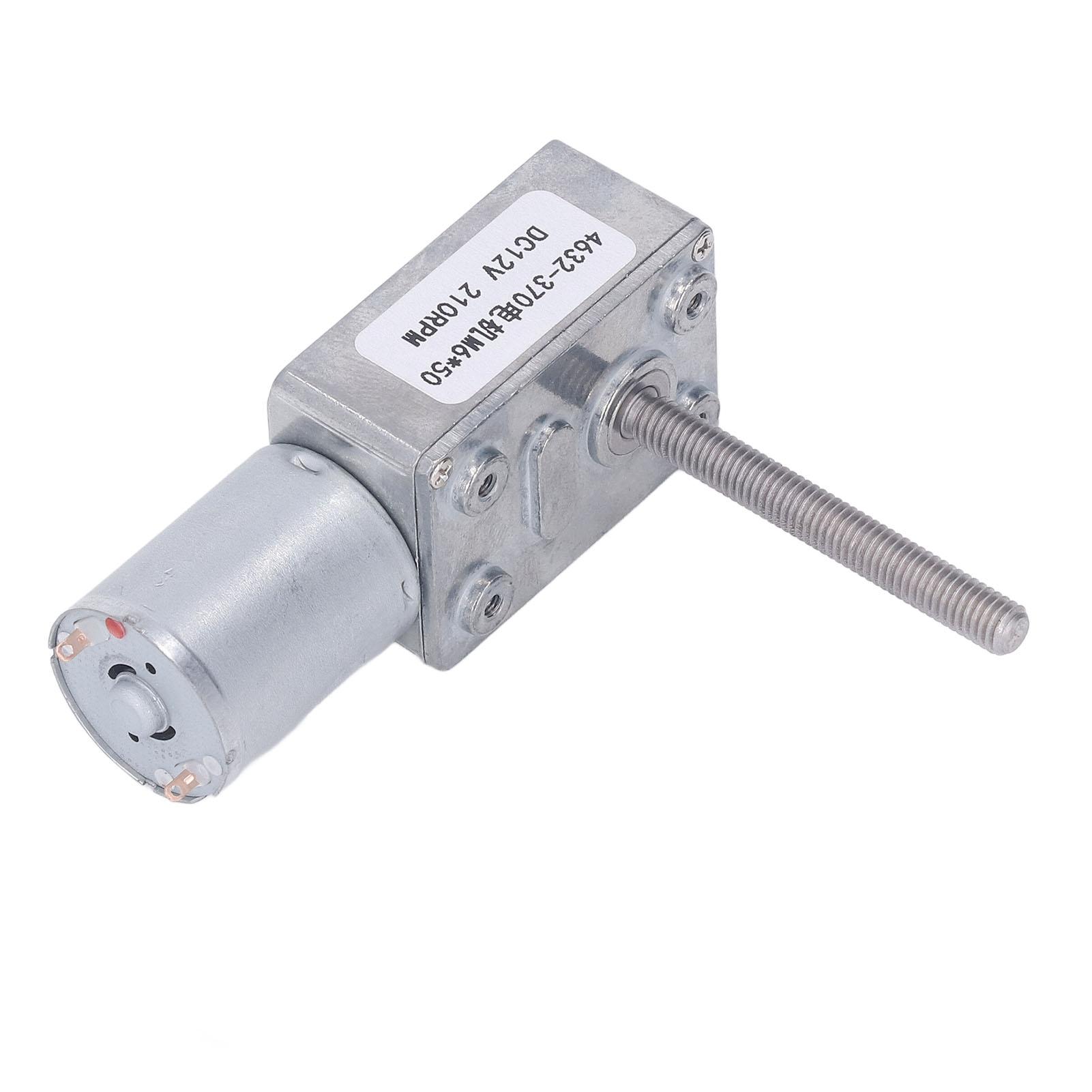 

DC Черв ячний редукторний двигун M6 X 50 мм Алюмінієвий сплав Латунь Реверсивний DC Редукторний двигун для Відкривача вікон