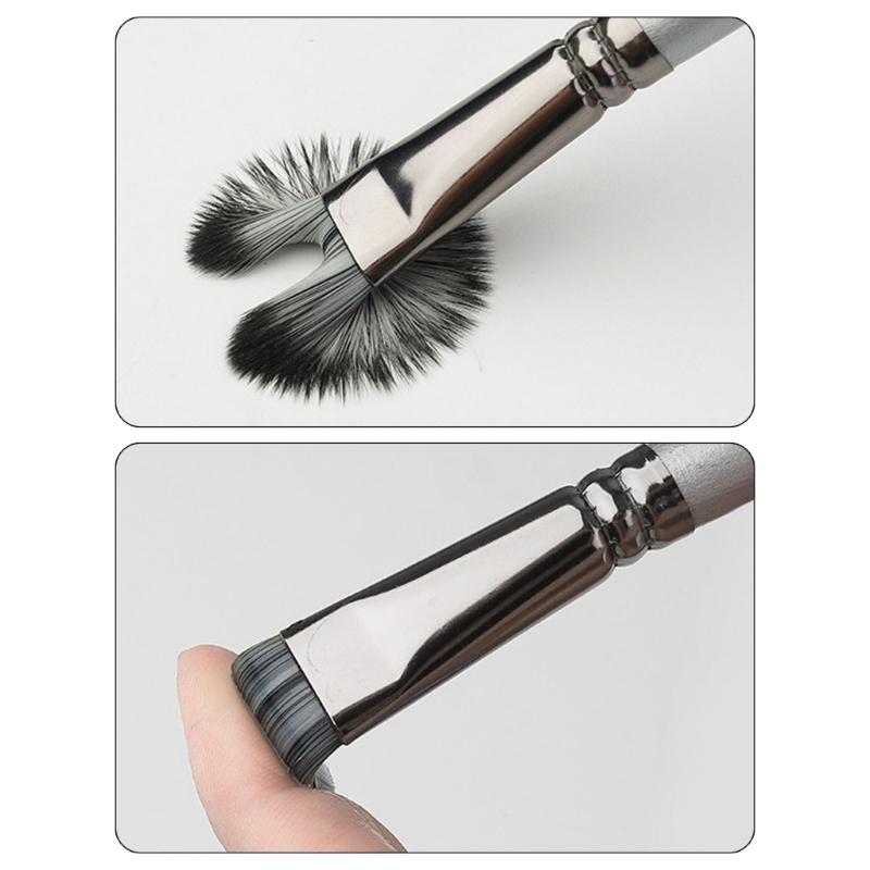 6PCS Professional Artist Paintbrush Flat/Oblique/Round/Pointed Tip Paint Brush for Beginner Watercolor Gouache Painting