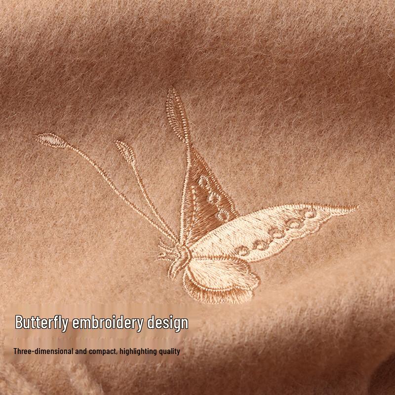 Hengyuanxiang Women's 100% Wool Embroidered Scarf & Shawl