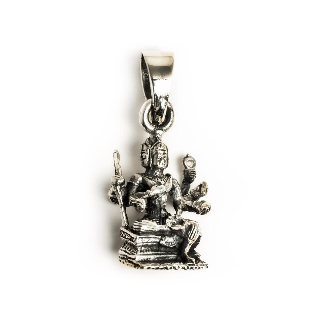 Brahma Indian God Amulet Sterling Silver 925 Pendant Pendant Top