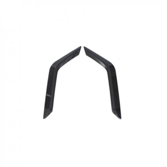 Carbon Fiber 2X Front Fog Light Eyebrow Cover Trim For Toyota Alphard 2023 2024