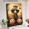 DIY Pearl Bead Art Canvas Halloween Pumpkin Cute Character Frameless 3D Painting Kit for Bedroom Living Room Wall Decor Crafts