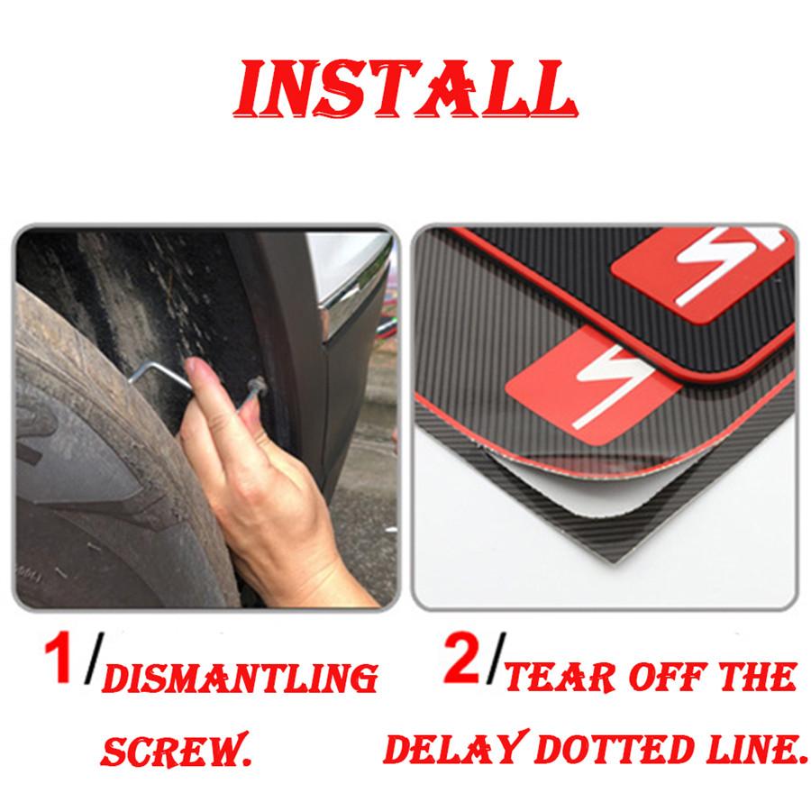 2PCS Heavy Car Styling Sport Mud Flap Mudguards Fender Cover For Honda Civic 200