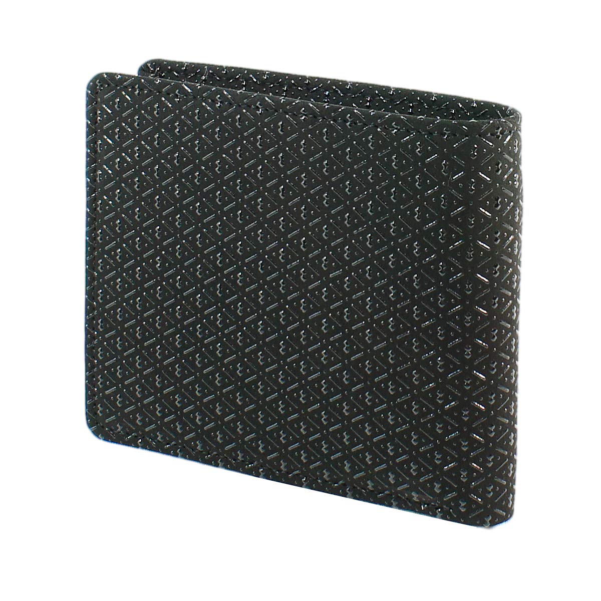 

[Inden-ya] Складений гаманець Inden з відділенням для купюр J та кишенею для монет, оленяча шкіра, чорний з чорним лаком, візерунок Гірлянда, 2006-01-007