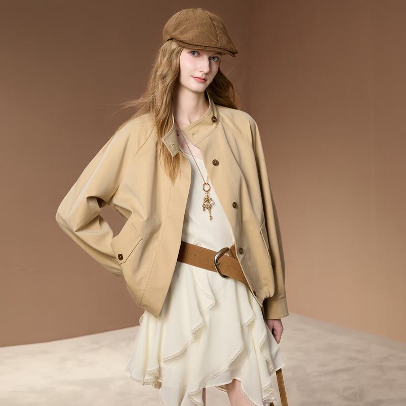 Sancai Autumn Casual Stand Collar Jacket