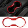 Carbon Fiber Car Water Cup Holder Decoration Cover Interior Trim Molding Cup Holder Cover Accessorie for Ford Mustang 2015- 2025