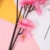 25.6in Artificial Peach Blossom Branch Faux Peach Flowers Branch Stem for DIY Garden Home Party Spring Decor Pink