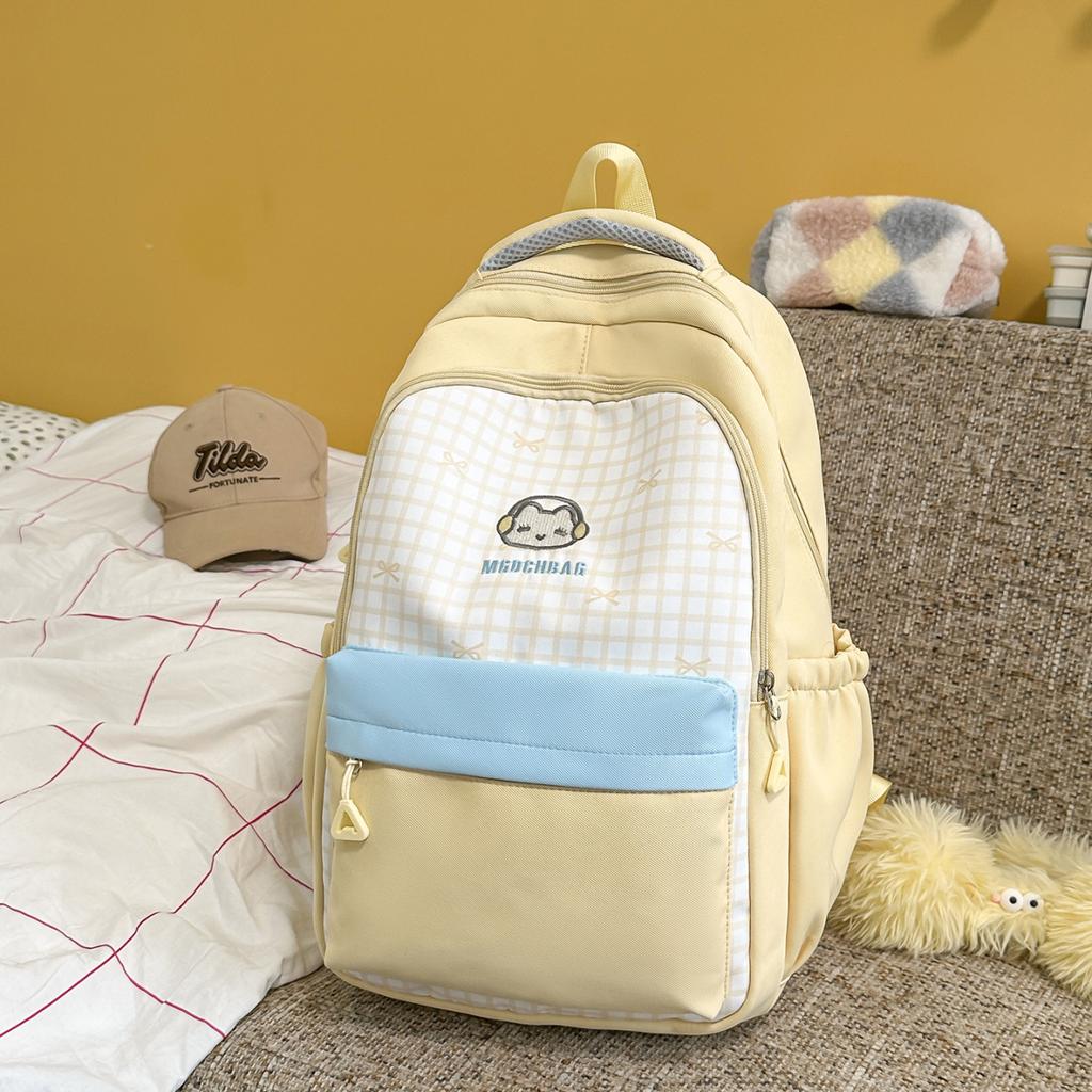 Schoolbag Japanese Ins Backpack College Wind Large Capacity Multi-compartment Lightweight Student School Bag Female College Student Travel Backpack