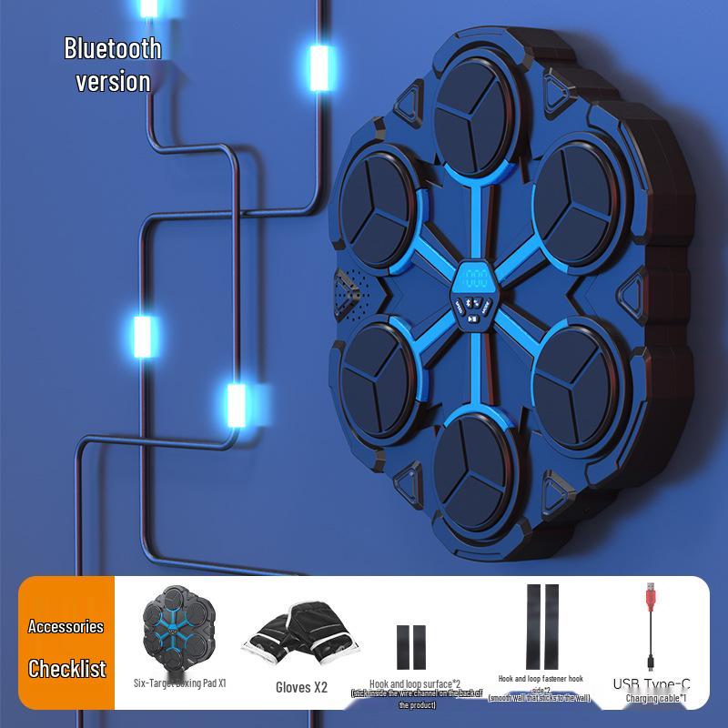 

Bluetooth Умная Боксерская Настенная Мишень для Детей - Трансграничная Домашняя Тренировка Реакции Leather gloves + adult professional gloves