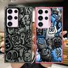 Case for Samsung Galaxy S26 S24 FE S21 S22 Ultra S25Edge S23 S20 FE Note 20 Ultra S25 Phone Cover Graffiti Black