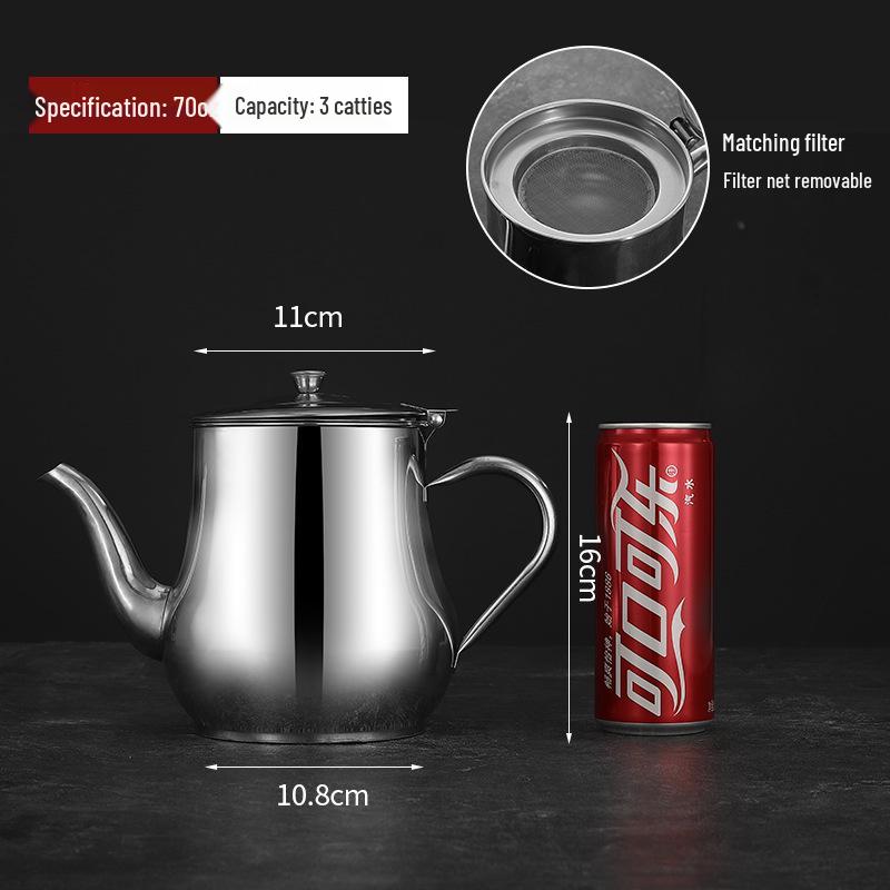 Leak-Proof Stainless Steel Oil Storage Pot with Filter