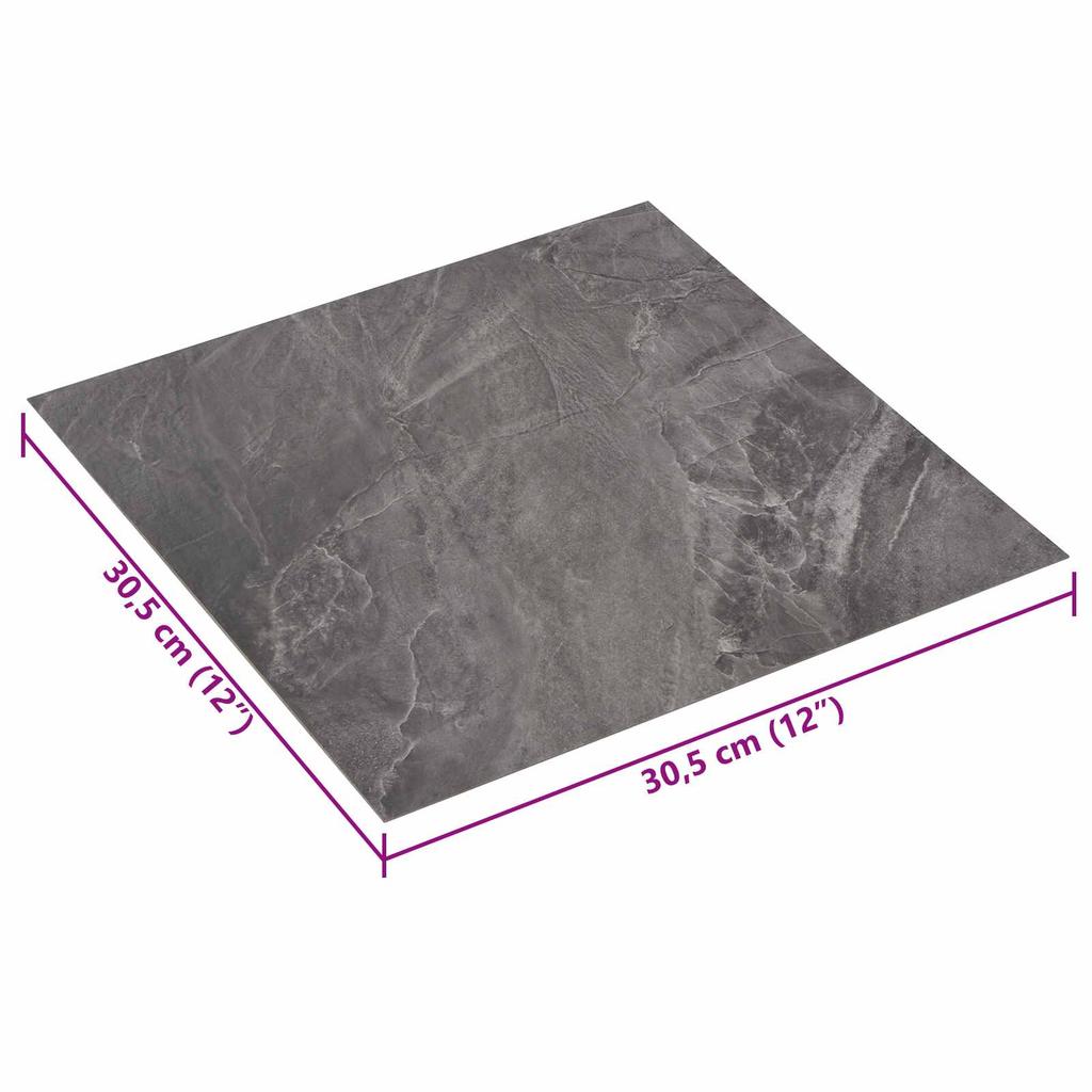 Self Adhesive Floor Planks 30.5 X 30.5 Cm 20 Pcs PVC Black