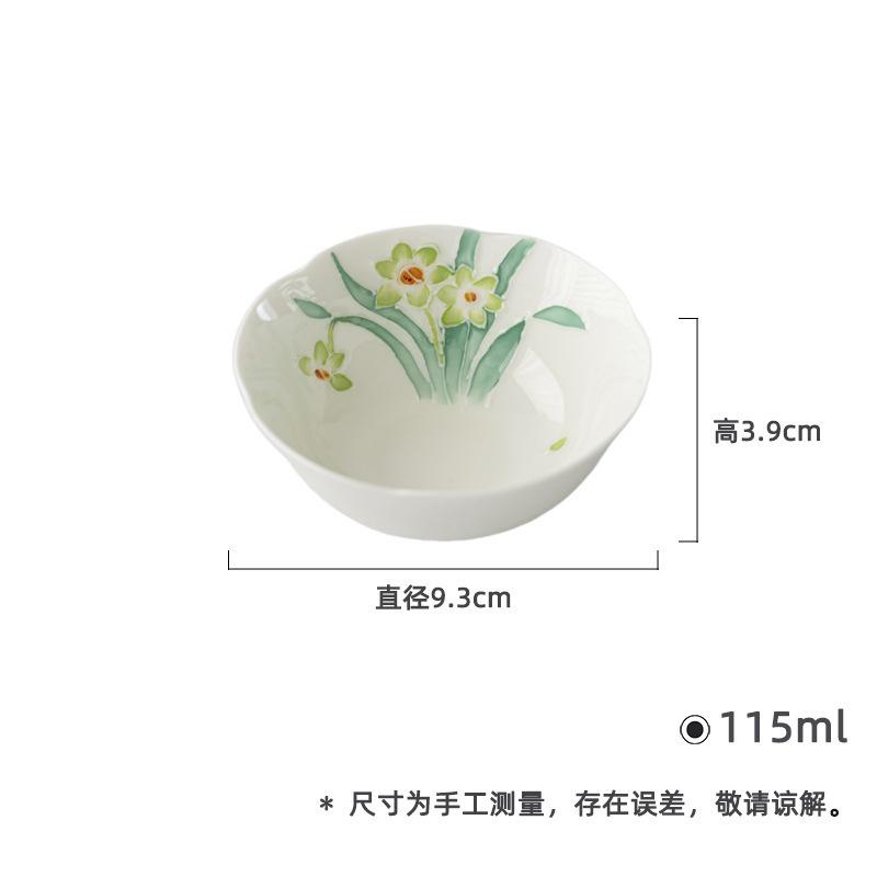 

115ml Hand Drawn Twelve Flower Thin Mouth Teacup Traditional Tea Bowl Water Jug Tea-tasting Smelling Cup Chazhan Master Cups