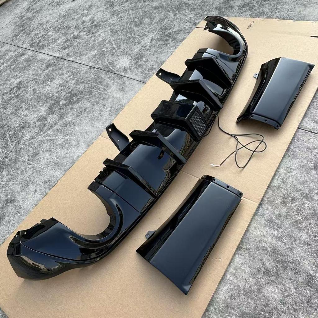 Bright Black Rear Diffuser Kit with LED for 2011-2025 Dodge Durango