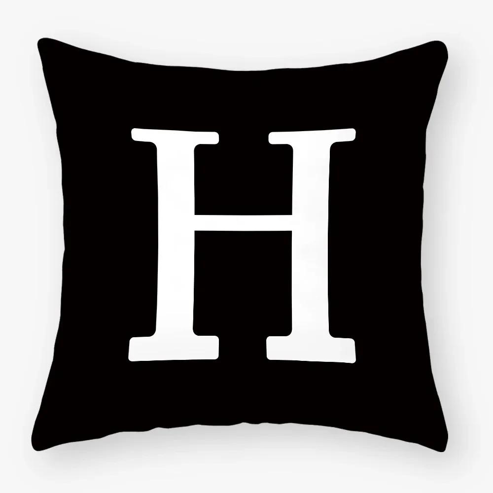 White Letter Cushion Cover X Polyester Pillowcase Sofa Cushions Decorative Throw Pillows Cover Home Decoration Pillowcover