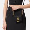 Versace Borsa a Spalla/Crossbody Portafoglio Greca Dea con Tracolla Rimovibile a Catena Doppia Piegatura in Pelle d'Agnello Decorata 1007130-1A05134-1B00V
