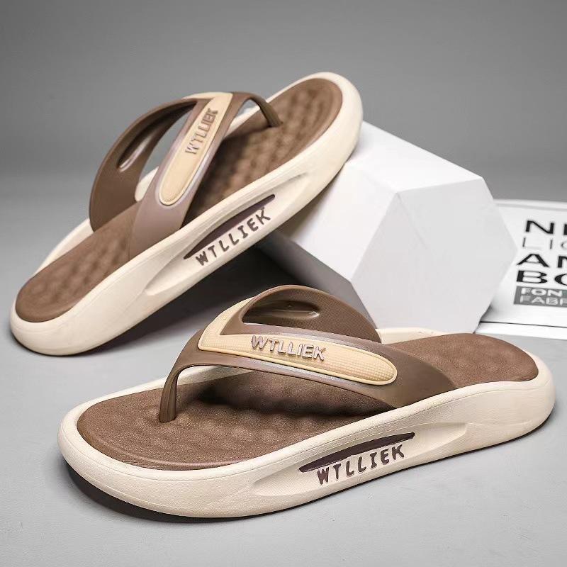 Fashion Whoholl Women Letter Slippers Beach Slides Solid Color Mens Thick Sole Indoor Bathroom Anti Slip Shoes Summer Couple Sandals 45