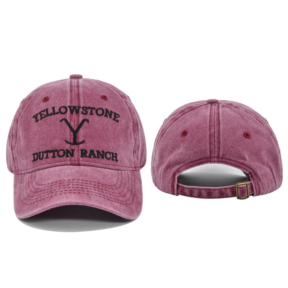 

Yellowstone Solid Color Baseball Duckbill Caps With Breath Holes Fashion Style красный