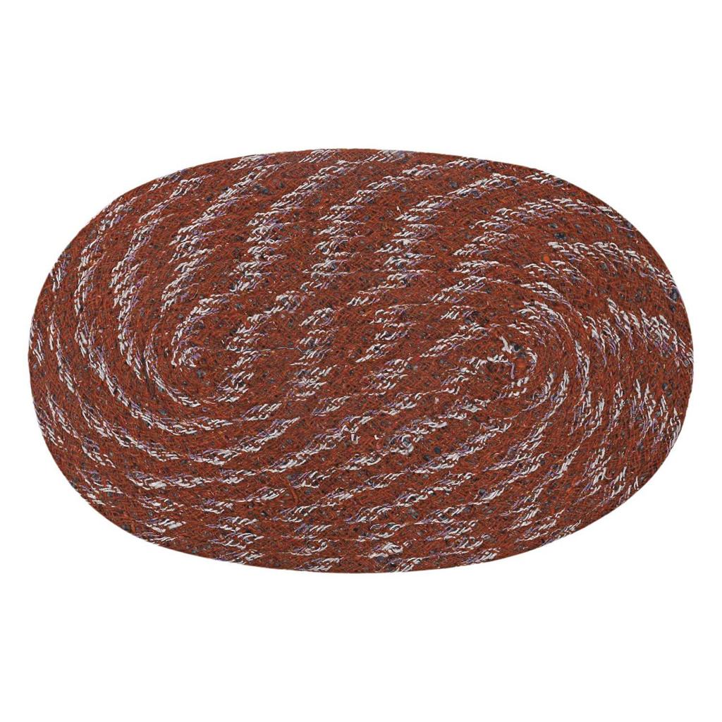 Cotton Oval Door Mat for Porch/Kitchen/Bathroom/Laundry Room
