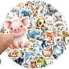50Pcs/Set Watercolor Animal Doodle Stickers Diy Decor For Guitar/Tablet/Journal Waterproof