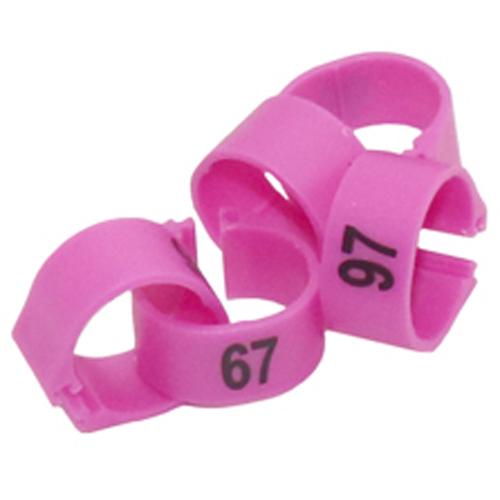 100 Pcs 12MM 14MM Bird Plastic Clip Rings Pigeon Colored Foot Ring No.1-100 For 10 Colors