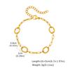 18K Gold-Plated Stainless Steel Hand-Spliced Chain Bracelet, Women'S Personalized Punk Metal Chain Wrist Jewelry