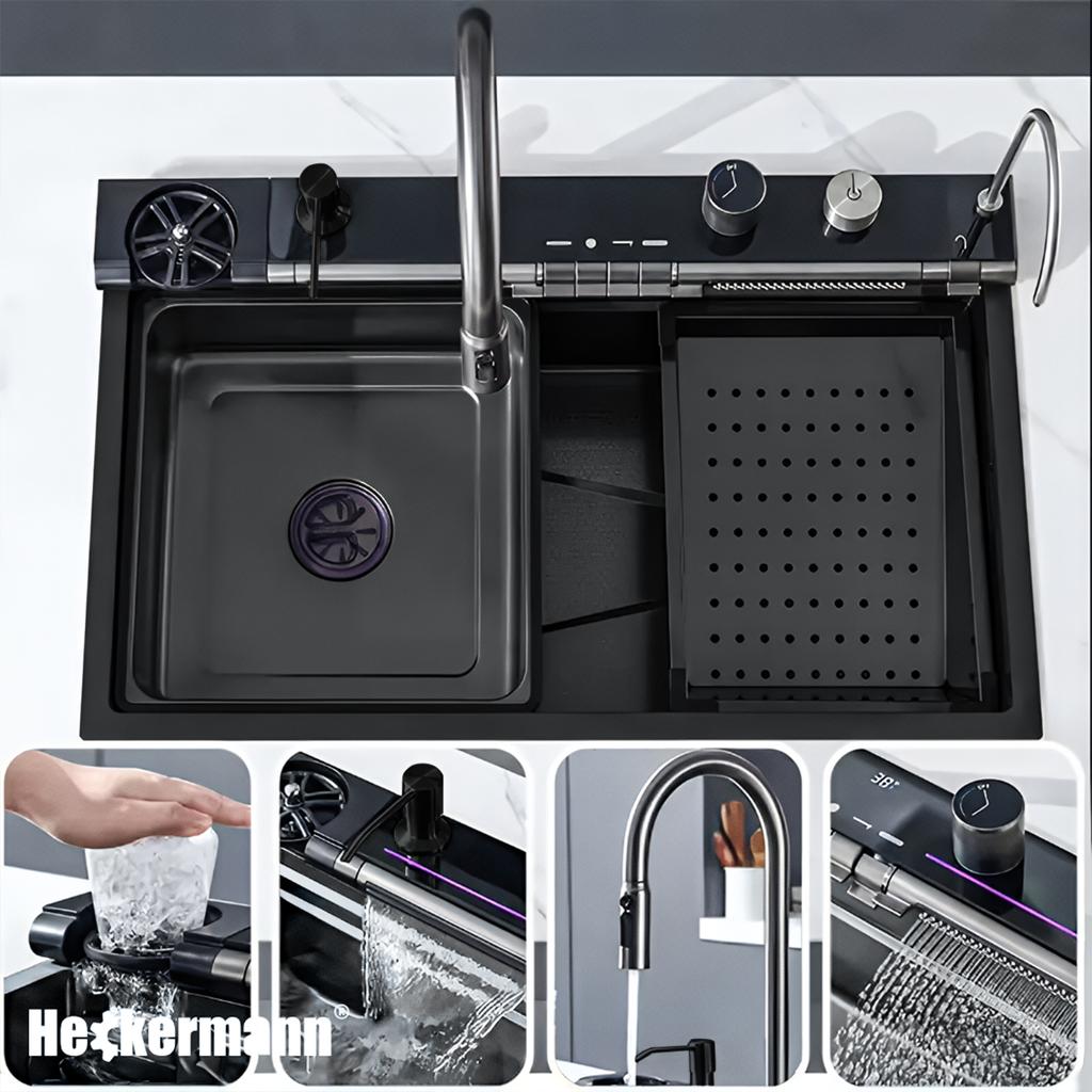 Heckermann B7546X Multifunctional Sink Anthracite + Black