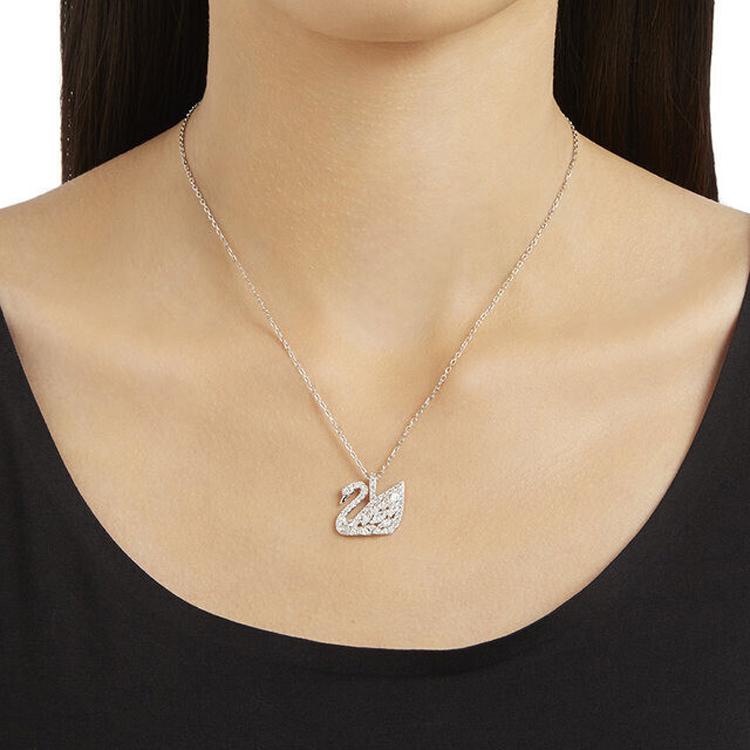 Swarovski Swan Lake Small Luxury Love Swan Necklace Women necklace Silver 5296469