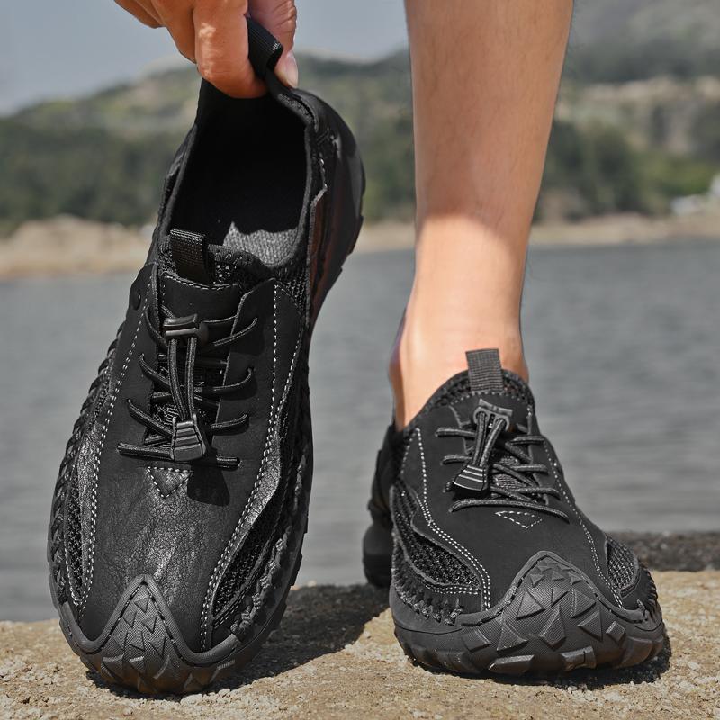 Men's Outdoor Mesh Hiking Shoes Breathable Non-slip Quick-dry Wading Shoes for Summer Trekking Walking Fishing Water Sneakers