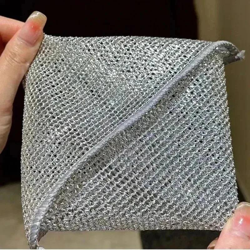 New Thickened Cleaning Cloth Kitchen Magic Dishwashing Towel Metal Steel Wire Cleaning Rag Microwave Stove Clean Tool Dish Cloth