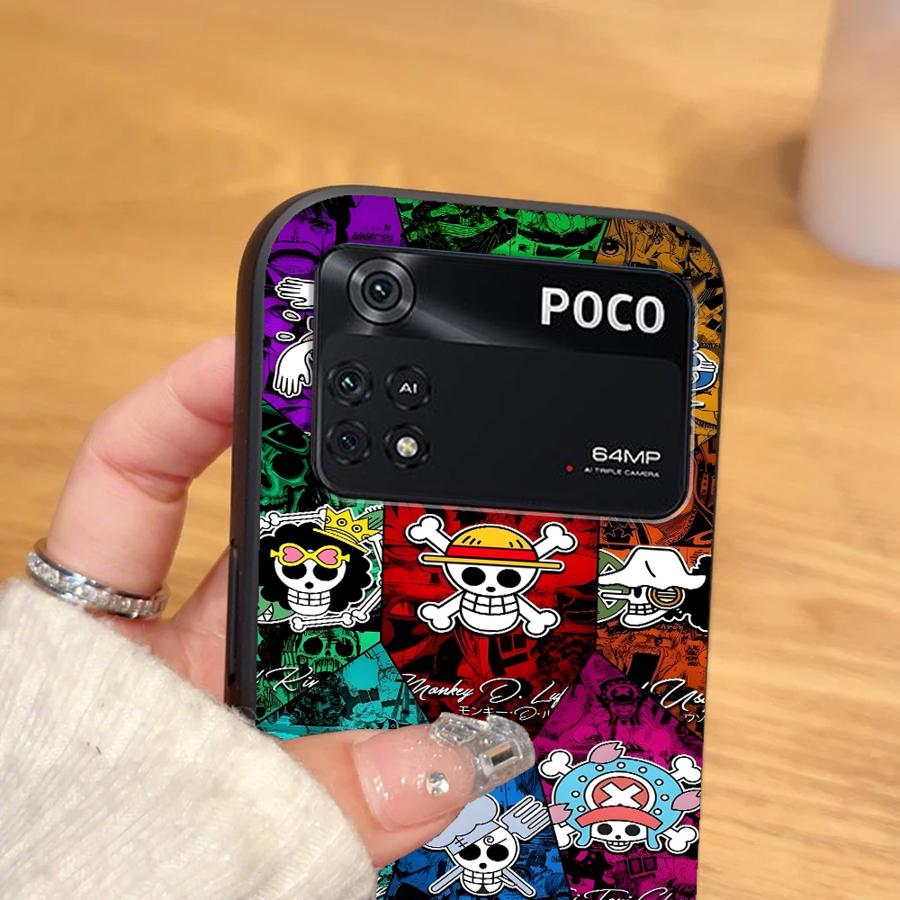 Black Soft Phone Cover Case for Xiaomi Poco C50 C61 F3 C75 F1 M5 M3 M4 M7 Pro C40 C71 X3 X4 X5 X7 Pro One Piece Portgas D Ace