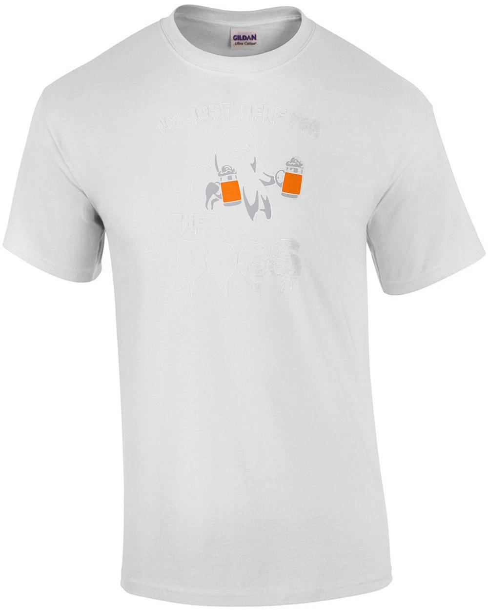 I m Just Here for the Boos - Funny Halloween Drinking T-Shirt 3XL