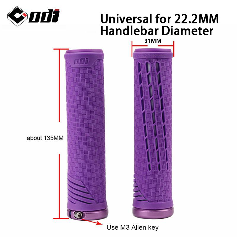 ODI Lock on Bike Grips Carbon Fiber Silicone Lightweight Bike Grips Non-slip Shock Absorption Comfortable Grip Bicycle Accessory