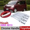 For Toyota Noah NAV1 Voxy R70 2008~2013 Chrome Exterior Door Handle Cover Car Accessories Stickers Trim Set 2009 2010 2011 2012