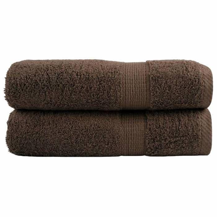 VidaXL Serviettes de Douche de Qualité Supérieure 2 pcs, Draps de Bain, Serviettes d'Invité, Serviettes de Salle de Bain 137236