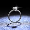 D-Farbe 1 Karat Moissanit-Ring für Frauen, Verlobungsring aus Sterlingsilber, Ehering, Geschenk für Freundin, exquisites Schmuckgeschenk