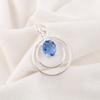 Tanzanite Handmade Gemstone Pendant, 925 Solid Sterling Silver Pendant Antique Jewelry, Pendant For Engagement Gift