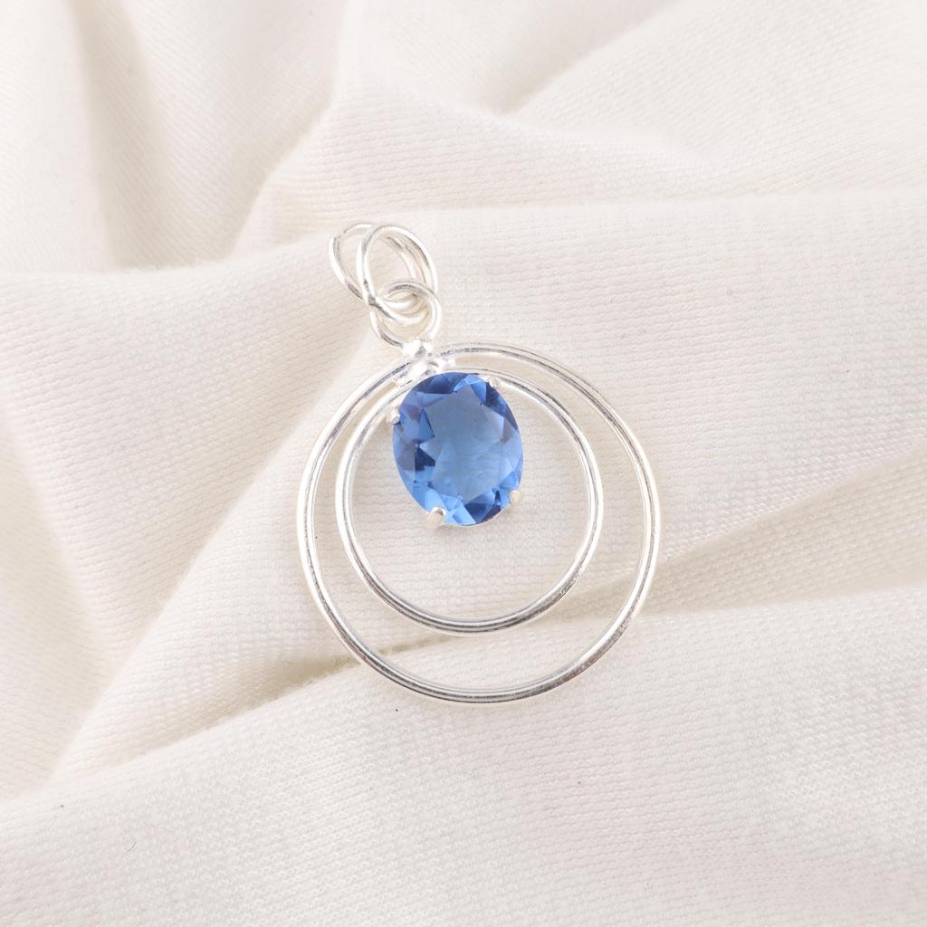 Tanzanite Handmade Gemstone Pendant, 925 Solid Sterling Silver Pendant Antique Jewelry, Pendant For Engagement Gift