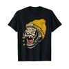 Gorilla American Traditional Tattoo Old School Retro Flash T Shirt Black Vintage Washed Fashion Homme Unisex Graphic Slightly