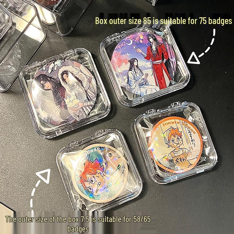 Transparent Dustproof Badge and Nail Storage Box