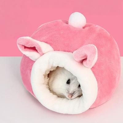 Rat Cute Hamster Cotton House Thickened Soft Rat Sleepping Bed Comfortable Plush Hamster House Cave Winter